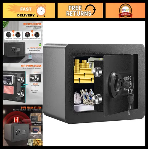 Safe 0.5 Cubic Feet Steel Security Safe with Digital Keypad and 2 Keys