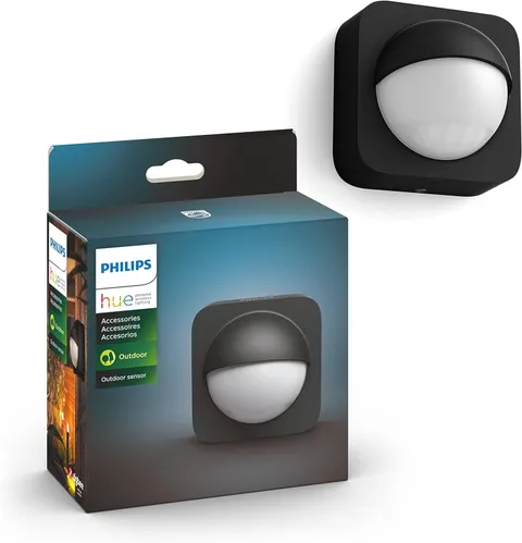 Philips Hue Outdoor Motion Sensor, 1 Pack, Automatic Dusk to Dawn, Sensor Turns