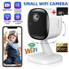 HD 1080P 360° Camara De Seguridad WIFI Inalambrica Para Casa Exterior Con Audio