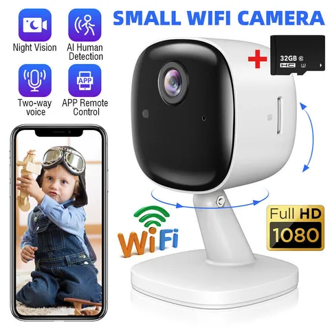 HD 1080P 360° Camara De Seguridad WIFI Inalambrica Para Casa Exterior Con Audio