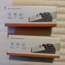 2 Pack Door Stop Alarm 120dB Travel Security Stopper for Hotel Airbnb Safety