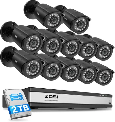 3K Lite 16 Channel Security Camera System Outdoor,Ai Human Vehicle Detection,Nig