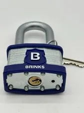 Brinks Max Security pin pick & cut resistant Laminated Steel Padlock lock & key
