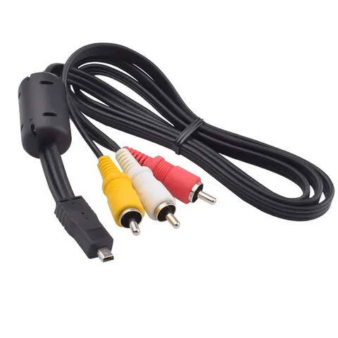 AV Cord Audio Video TV-Out Cable Mini 8p to 3RCA Cable for Nikon EG-CP16 Cool...