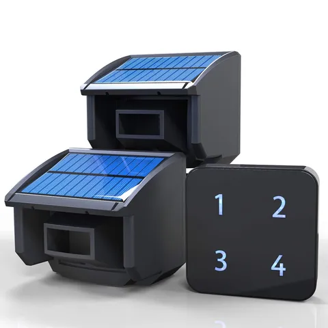 Solar Driveway Alarm System-1/4 Mile Long Transmission Range-Solar Powered No...