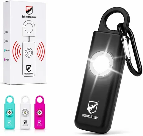 Original Defense® Siren Self-Defense - 130 dB Keychain with LED Strobe Light
