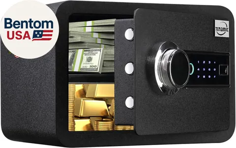 Biometric Fingerprint Safe Box 0.85 Cubic Feet Fireproof Waterproof Safe Box wit