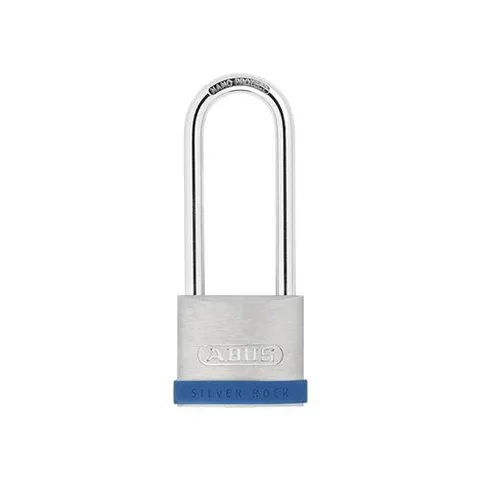 ABUS Mechanical 50mm Silver Rock™ 5 Padlock Long Shackle 80mm ABU550LS80C
