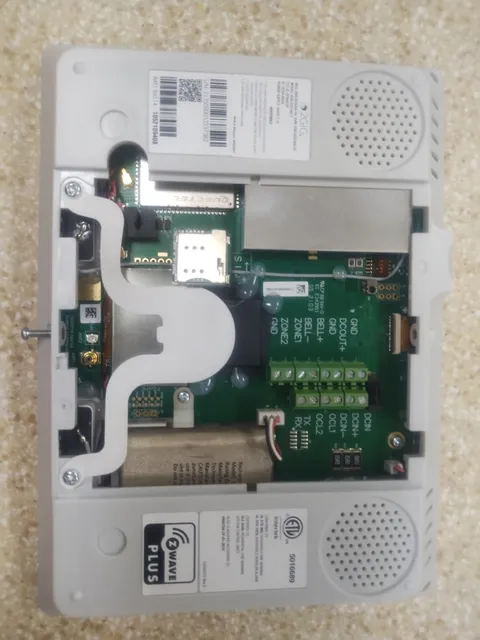2GIG EDGE ALARM PANEL MAIN KEYPAD  2GIG-EDG-NA-VA w/ Battery. No power supply.