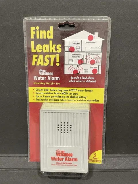 The Watchdog Water Alarm #BWD-HWA Sounds a loud alarm when water is detected-Ope