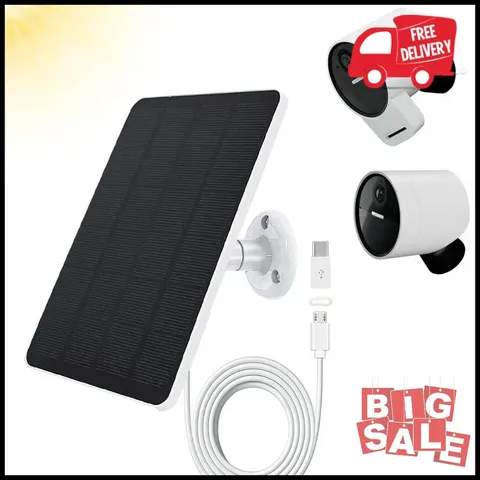 Solar Panel Compatible with SimpliSafe Outdoor Security Camera, Waterproof 4W 5V