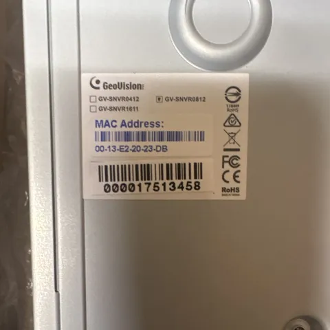 GeoVision GV-SNVR0812 8-Channel PoE IP Network NVR HDMI VGA USB RJ-45