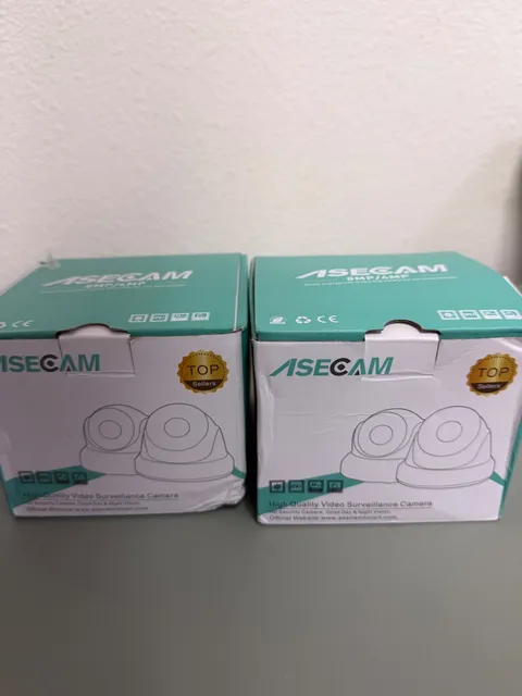 ASECAM 8MP 4K PoE IP Security Camera 3.6mm H.265 ONVIF IP67 Dome
