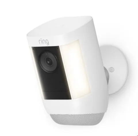 Ring Spotlight Cam Pro Battery Wi-Fi Outdoor Security Camera White New Sealed