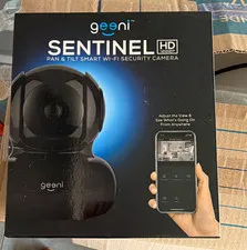 Geeni Sentinel 1080p FHD Wi‑Fi Pan/Tilt Indoor IP Camera Black Alexa/Google