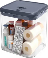 Small Lock Box for Safe Medication,Clear Lock Box with Combination Code,Locked M