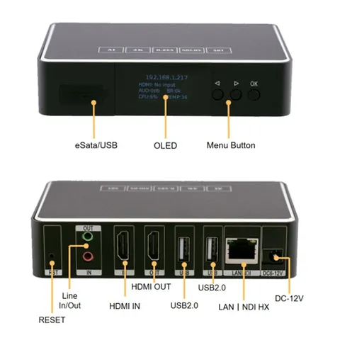ENC1-V3 4K30fps video encoder and decoder HDMI- IP IP- HDMI USB Camera- IP