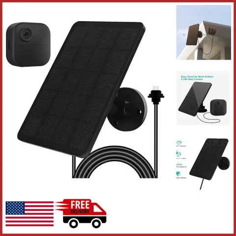 High Efficiency Solar Panel for Blink Camera Outdoor with Adjustable Bracket