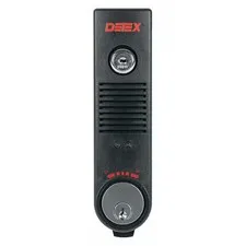 Detex Eax-500W Black W-Cyl Exit Door Alarm, 9V Battery, Mortise, 100Db