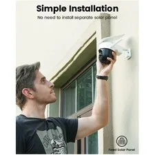 Easy Setup Fixed Panel Solar Camera for Home Surveillance