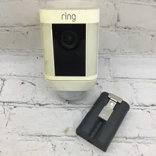 Ring Spotlight Cam Wireless Battery HD Security Camera White
