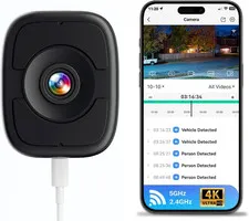 8MP 4K Window Cameras for Home Security, Safeview Window Security Camera with 2.