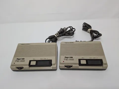 Vintage Realistic 43-207B Plug N Talk 2 Station FM Wireless Intercom As Is