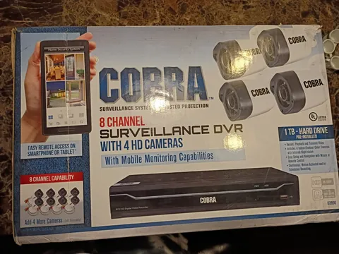 Cobra 8-Channel Surveillance 1 TB DVR With 4 HD Security Cameras