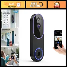 1080p Smart Video Doorbell Camera, Night Vision, AI Detection, 2-Way Audio, WiFi
