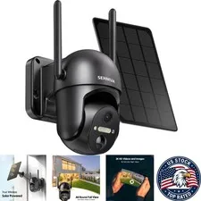 Wireless Outdoor Security Camera - 2K HD, PIR Motion Sensor, WiFi Control