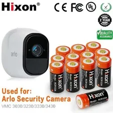 Hixon CR123A Rechargeable Li-Ion Batteries 3.7V 700mAh for Arlo Security Camera