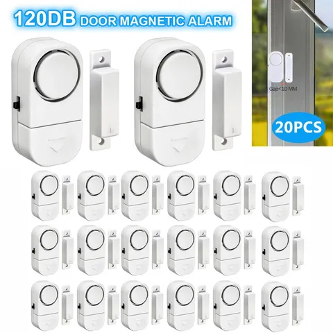 20PCS WIRELESS Home Window Door Burglar Security ALARM System Magnetic Sensor