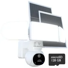 24/7 Recording Solar Floodlight Security Camera Wireless Outdoor, Motion-Acti...