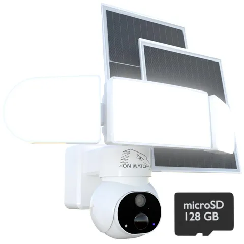 24/7 Recording Solar Floodlight Security Camera Wireless Outdoor, Motion-Acti...