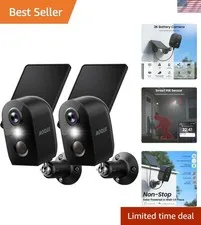 Waterproof Outdoor Security Cameras with Motion Detection - 2K Resolution