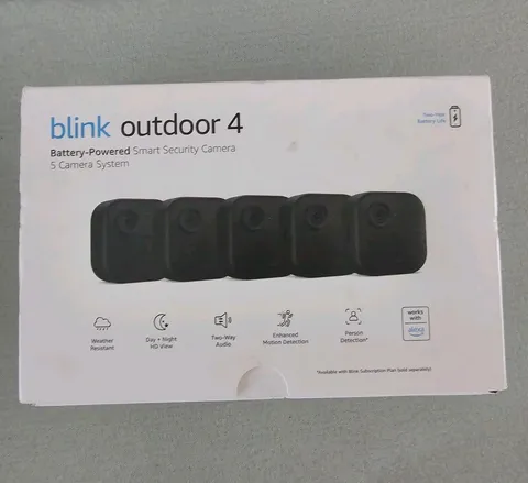 New Blink Outdoor 4 (4th Gen) 5 Camera Wireless HD Home Security System Kit