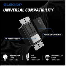 Occupancy Motion Sensor Light Switch, PIR Infrared
