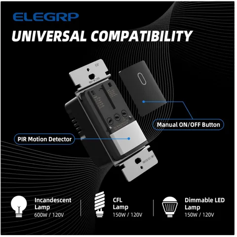Occupancy Motion Sensor Light Switch, PIR Infrared