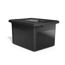 Black Snap Lid File Folder Organizer Box Storage Bin File Organizer