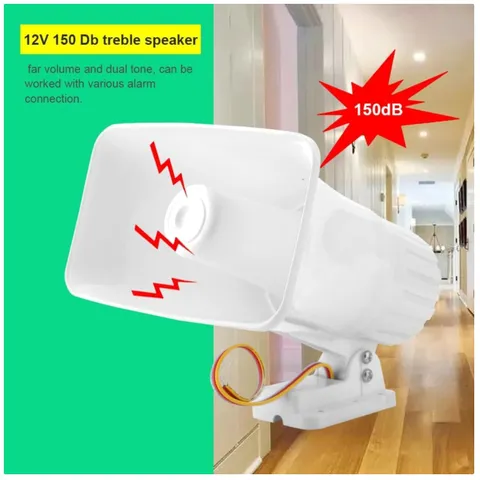 150dB Indoor/Outdoor Security Siren - White