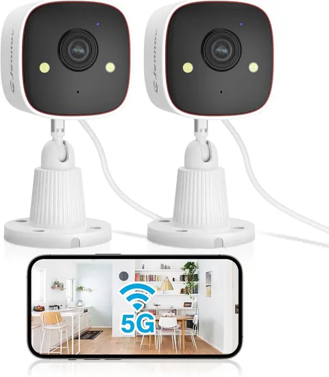 2K Wifi Security Camera Indoor/Outdoor, Plug-In Home Surveillance Cam with Color