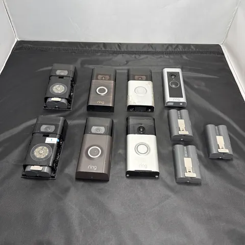 Lot of 7 Ring Video Doorbells with 6 Battery’s - Untested Free Shipping