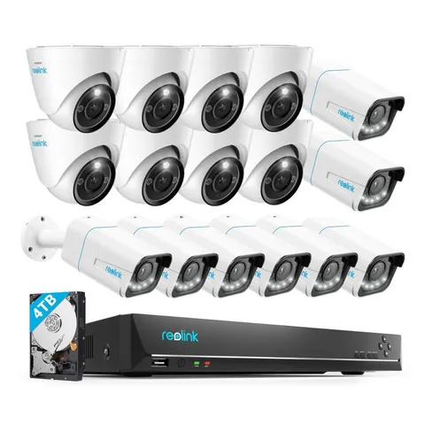 Reolink 8CH 16CH 8MP Spotlight Security Camera CCTV System Zoom 24/7 Recording