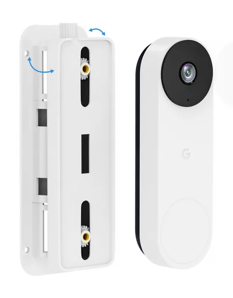 Adjustable Doorbell Mount (30°to 145°) Compatible with Google Nest Doorbell W...