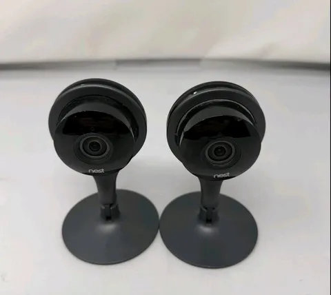 Google Nest Cam Indoor Security Camera A0005 1st Gen W/Stand - No Cord Lot Of 2