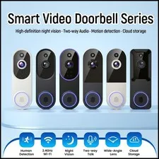 2K Wireless Camera, Multi-combination Smart Doorbell, 166° Wide-angle Video Surv