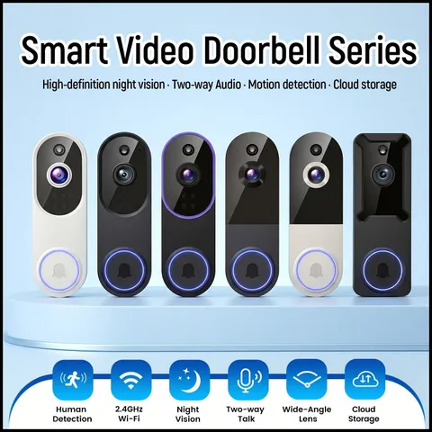 2K Wireless Camera, Multi-combination Smart Doorbell, 166° Wide-angle Video Surv