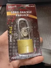 Heavy Duty inLock Long Shackle Padlock Steel Shackle 40 mm 1 9/16" Lock. Tumbler