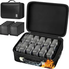Fireproof Waterproof Card Box with Lock for PSA BGS CGC SGC and More
