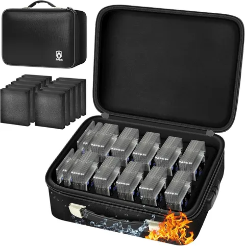 Fireproof Waterproof Card Box with Lock for PSA BGS CGC SGC and More